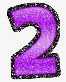 Purple Glitter Number 2 , Free Transparent Clipart - ClipartKey