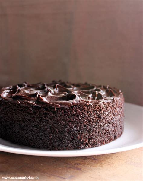 Eggless Dark Chocolate Cake | Not Out of the Box