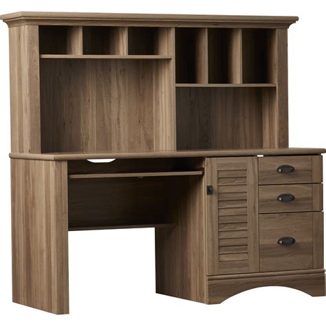 Beachcrest Home Pinellas Computer Desk with Hutch & 3 Storage Drawers ...