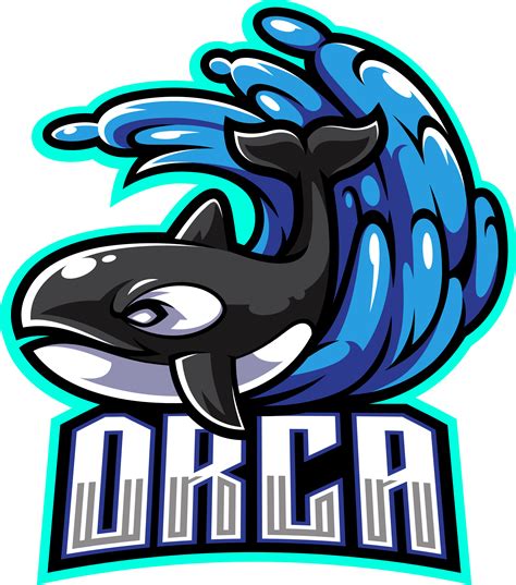 Orca esport mascot logo design By Visink | TheHungryJPEG