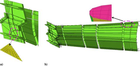 Meshes of shrouded turbine blade based on virtual blocks including a ...