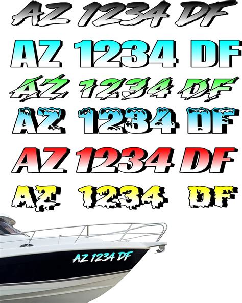 SHADOWGRASS Custom Boat Registration Number Decals Vinyl Lettering Stickers Parts & Accessories ...