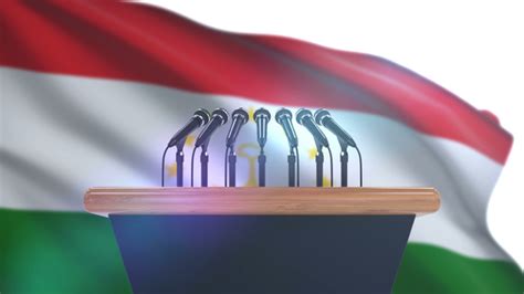 Speech Podium with Tajikistan Flag, Motion Graphics | VideoHive