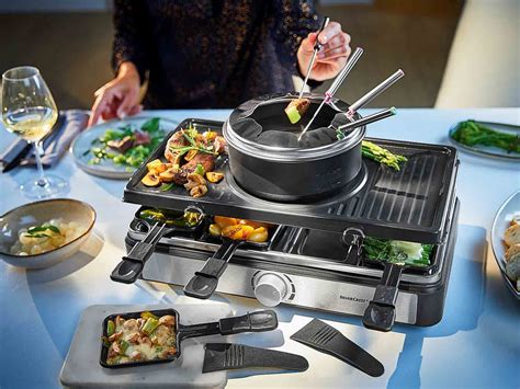 Raclette grill con fondue 1400 W | Lidl