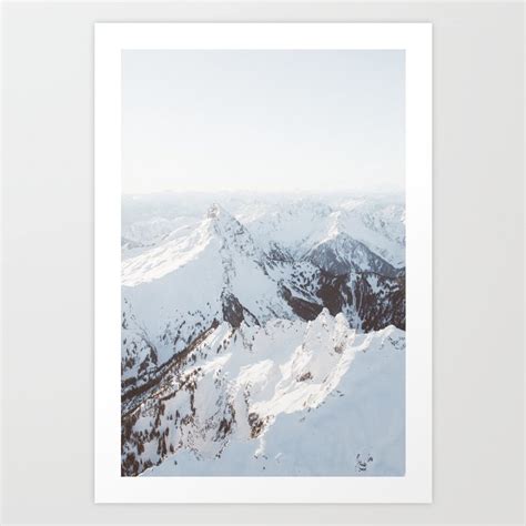 Snowy Mountains in Washington | Pt. 2 Art Print by beccatapert | Society6