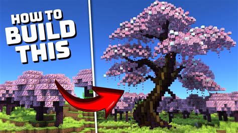 How to Build Cherry Blossom Trees | Minecraft 1.20 Tutorial - YouTube