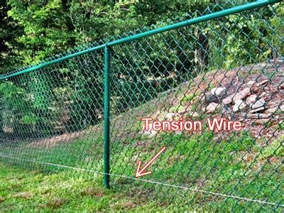 Chain Link Fence Tension Wire Adding Security