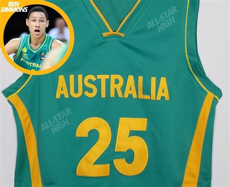 Ben Simmons Australia Basketball Jersey Throwback Custom Retro Sports ...