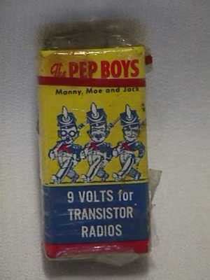 Vintage Pep Boys 9 Volt Battery for Transistor Radios | #140501157