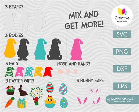 Easter Gnome SVG Bundle | Creative Vector Studio