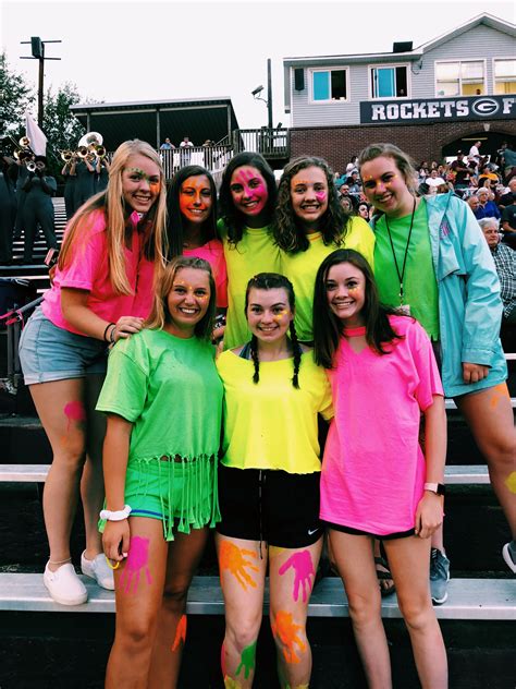 neon out!! | Spirit week outfits, Homecoming spirit, Homecoming spirit week