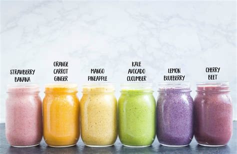 Healthy Smoothie Recipes - 6 Flavors - She Likes Food