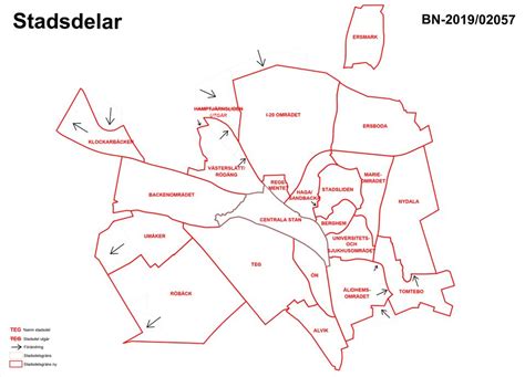 Översyn av gränser för Umeås stadsdelar och stadsdelsområden | Umeå kommun