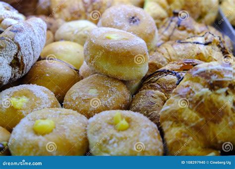 Italian Pastries for Breakfast Stock Photo - Image of eclair, closeup ...