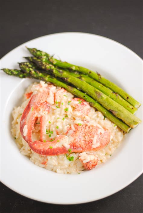 Lobster risotto | white plate blank slate