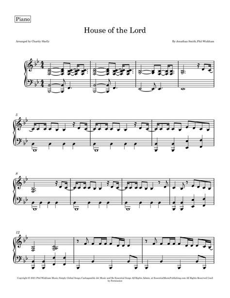 House Of The Lord - Piano Solo - Digital Sheet Music | Sheet Music Plus