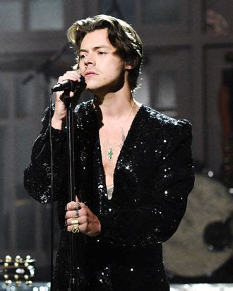 Harry Styles Wears Christopher Kane Sex Shirt on SNL