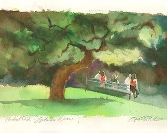 Park Bench Painting - Etsy