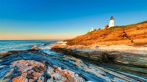 Pemaquid Point Lighthouse in Bristol, Maine, USA : Windows 10 Sleep ...