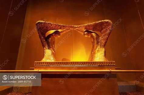 Replica of the gold cherubim on the ark of the covenant, timna park ...