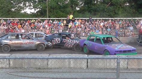 Herkimer County Fair demo derby 2017 (Friday) Heat 1 - YouTube