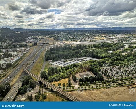 Portland Oregon editorial photography. Image of aerial - 74076387