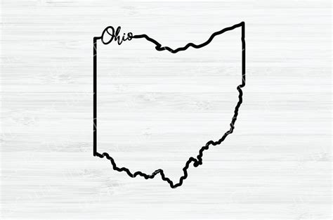 Ohio Outline SVG. Ohio Cursive Vector File. Ohio Design. Ohio - Etsy Canada