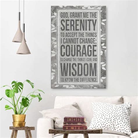 Serenity Prayer Canvas Wall Art - Teehall