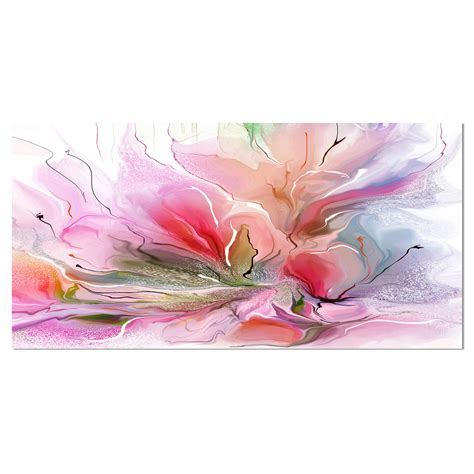 DesignArt Lovely Painted Floral Design - Wrapped Canvas Graphic Art ...