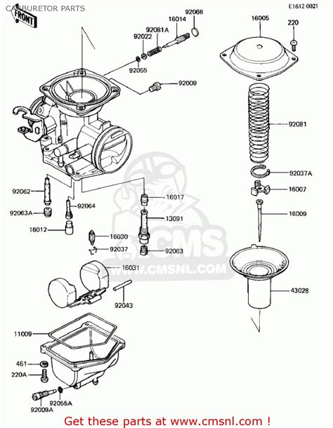 Kawasaki KZ305A2 CSR 1982 USA CARBURETOR PARTS - buy original CARBURETOR PARTS spares online