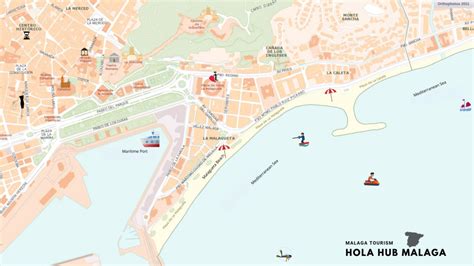 A map of Andalucía Spain and a central Malaga map - Hola Hub Malaga