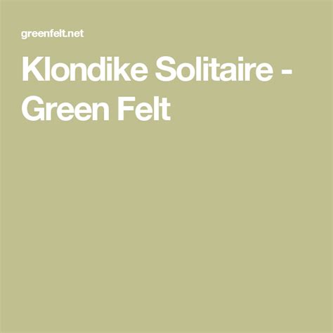 Klondike 3 solitaire green felt - genuinebillo