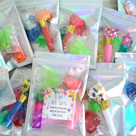 Dinosaur Popit Birthday Party Favor Pack Fidget Favors - Etsy