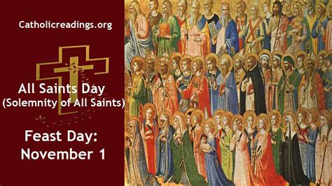 All Saints Day (Solemnity of All Saints) - Feast Day - November 1 2023 ...