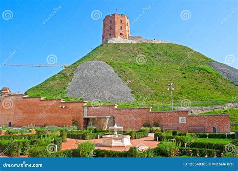 Gediminas` Tower or Castle, the Remaining Part of the Upper Castle in Vilnius, Lithuania Stock ...