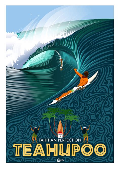 #vintage #illustration #travel #poster by Damien Clavé | Art du surf ...