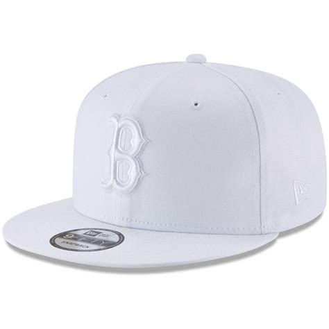 Boston Red Sox New Era Basic 9FIFTY Adjustable Snapback Hat - White ...