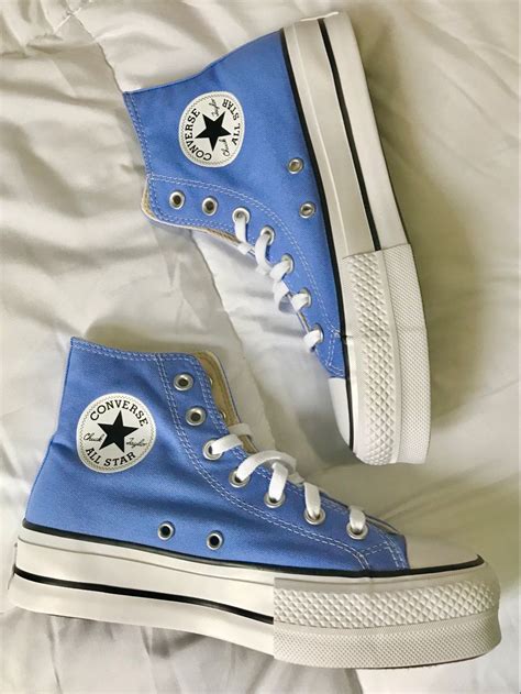 baby blue sneakers all star chuck taylor converse aesthetic Converse Chuck Taylor Outfit, Blue ...