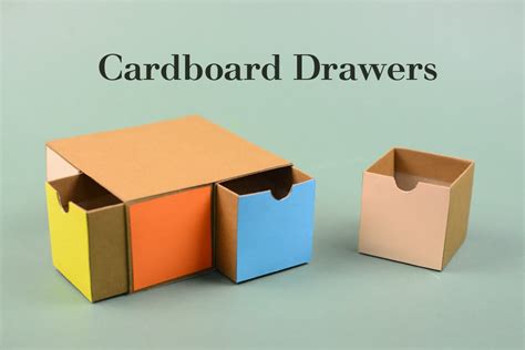 DIY Cardboard Drawers Tutorial - How To Make a Cardboard Drawers (2) - YouTube