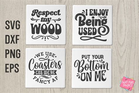 Naughty Coaster Quotes SVG Bundle Funny Coaster Sayings - Etsy Hong Kong