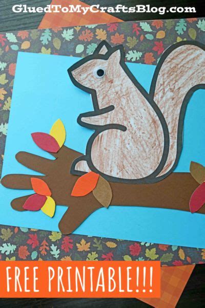 Squirrel On Tree Branch Craft Idea For Kids | Preschool crafts fall, Fall arts and crafts, Fall ...