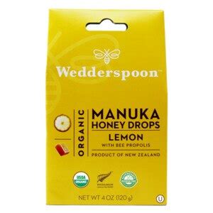 Wedderspoon Organic Manuka Honey Drops - Lemon