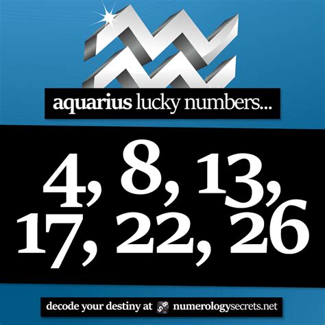 #Aquarius lucky numbers... ⭐ | Numerology, Numerology numbers, Numerology life path