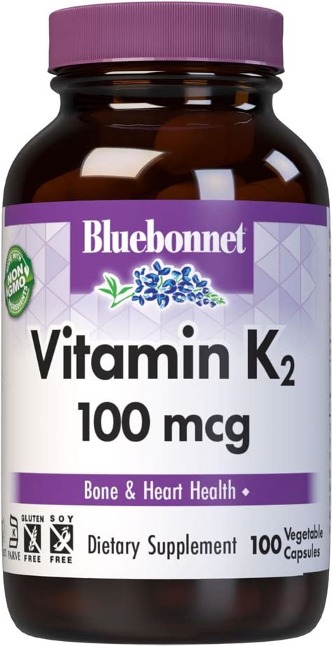 Amazon.com: Now Foods Vitamin K-2 (MK7) Veg Capsules, 100 mcg, 60 Count ...