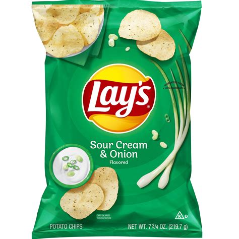 Lay's Sour Cream & Onion Flavored Potato Chips - 7.75oz – BrickSeek