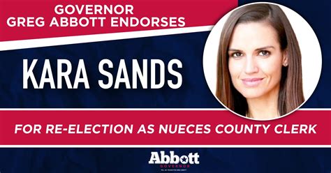 Governor Abbott Endorses Kara Sands For Re-Election As Nueces County ...