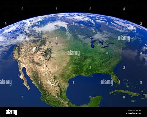 Earth View from Space, North America Stock Photo - Alamy