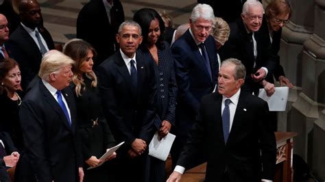 At George HW Bush's funeral, nostalgia for a bygone era in Washington