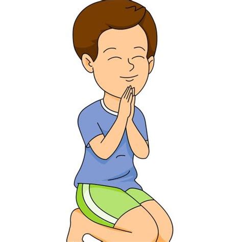 Little Boy Praying Clip Art