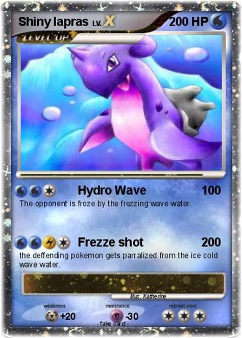 Pokémon Shiny lapras - Hydro Wave - My Pokemon Card